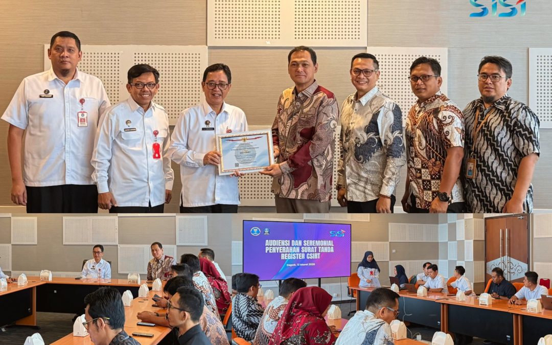 Perkuat Ketahanan Siber Nasional, SISI Resmi Terima Sertifikat CSIRT